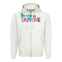 Oatmeal Heather be my valentine Zipper Hoodie - AdoDesignShop