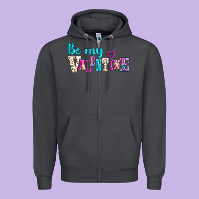 Be My Valentine Zipper Hoodie Designed By Adodesignshop