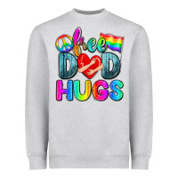 Heather Grey free dad hugs Heavyweight Sweatshirt - Zillion Design Studio