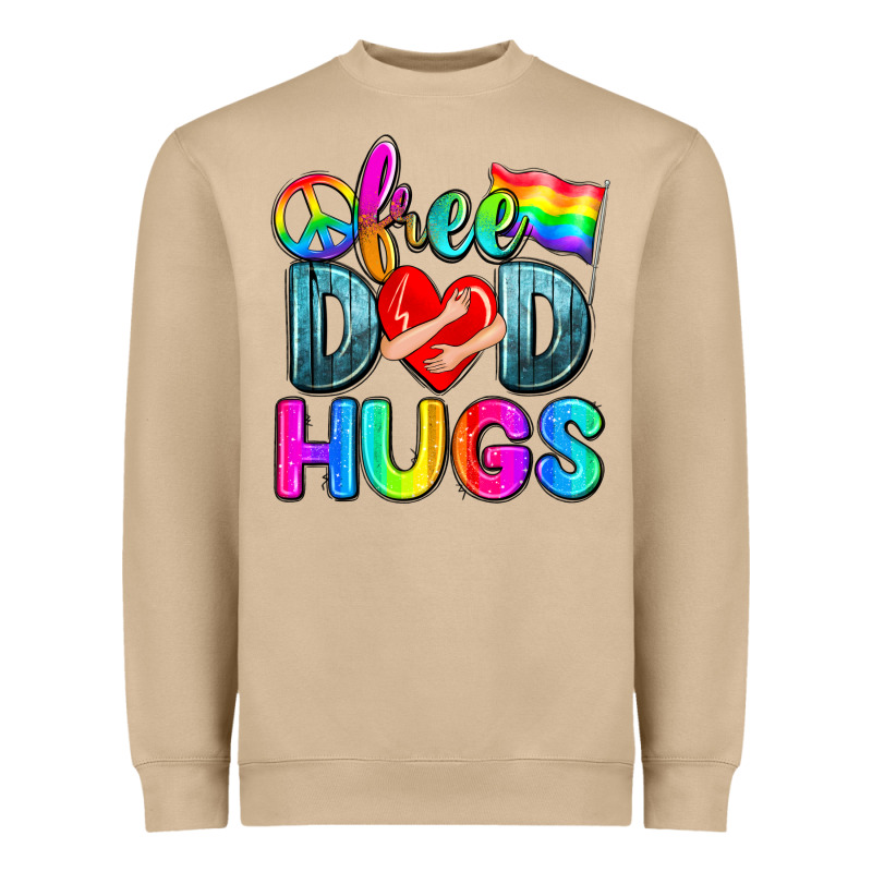 Free Dad Hugs Heavyweight Sweatshirt by Zillion Design Studio | Teevron