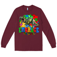 Burgundy embrace difference Long Sleeve Tee - AdoDesignShop