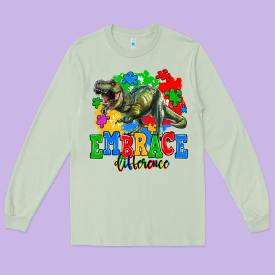 Embrace Difference Long Sleeve Tee Designed By Adodesignshop