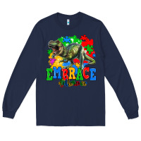 Navy embrace difference Long Sleeve Tee - AdoDesignShop