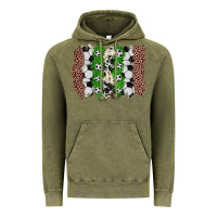 Vintage Olive soccer brushstroke Vintage Hoodie - Zillion Design Studio