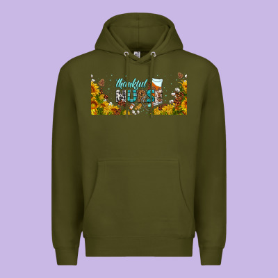 Thankful Nurse Fall Libbey Glass Premium Hoodie Designed By Bundleandbundleshop