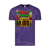 Cloud Purple Black strong proud Nurse juneteeenth Vintage Tee - Zillion Design Studio