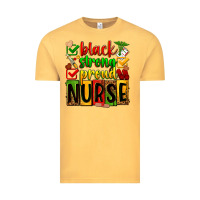 Vintage Mustard Black strong proud Nurse juneteeenth Vintage Tee - Zillion Design Studio