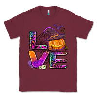 Burgundy halloween love Classic Tee - AdoDesignShop