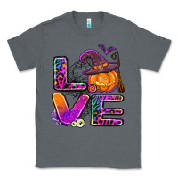 Charcoal Heather halloween love Classic Tee - AdoDesignShop