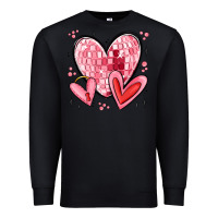 Black valentines hearts Premium Sweatshirt - MaliasSmallBusiness