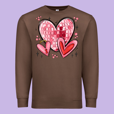 Valentines Hearts Premium Sweatshirt Designed By Maliassmallbusiness
