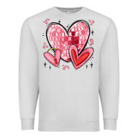 Dove Grey valentines hearts Premium Sweatshirt - MaliasSmallBusiness