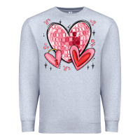 Heather Grey valentines hearts Premium Sweatshirt - MaliasSmallBusiness