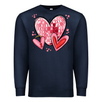 Navy valentines hearts Premium Sweatshirt - MaliasSmallBusiness