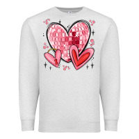 Oatmeal Heather valentines hearts Premium Sweatshirt - MaliasSmallBusiness