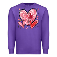 Purple valentines hearts Premium Sweatshirt - MaliasSmallBusiness