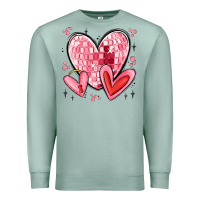 Seafoam valentines hearts Premium Sweatshirt - MaliasSmallBusiness