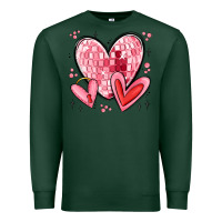 Sports Green valentines hearts Premium Sweatshirt - MaliasSmallBusiness
