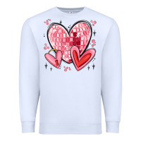 White valentines hearts Premium Sweatshirt - MaliasSmallBusiness