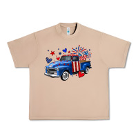 Burro 4th of July American flag truck Urban Heavy Tee - Neo Western