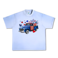 Grape Ice 4th of July American flag truck Urban Heavy Tee - Neo Western