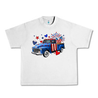 Lunar Rock 4th of July American flag truck Urban Heavy Tee - Neo Western