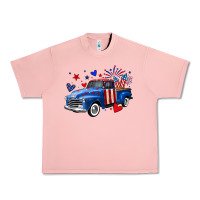 Salmon 4th of July American flag truck Urban Heavy Tee - Neo Western