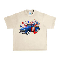 Sandshell 4th of July American flag truck Urban Heavy Tee - Neo Western