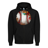 Black western baseball leopard serape pattern Zipper Hoodie - Artiststas