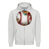 Dove Grey western baseball leopard serape pattern Zipper Hoodie - Artiststas