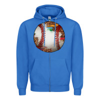 True Royal western baseball leopard serape pattern Zipper Hoodie - Artiststas