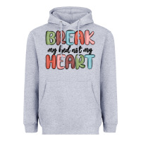 Heather Grey break my bed not my heart Heavyweight Hoodie - MaliasSmallBusiness