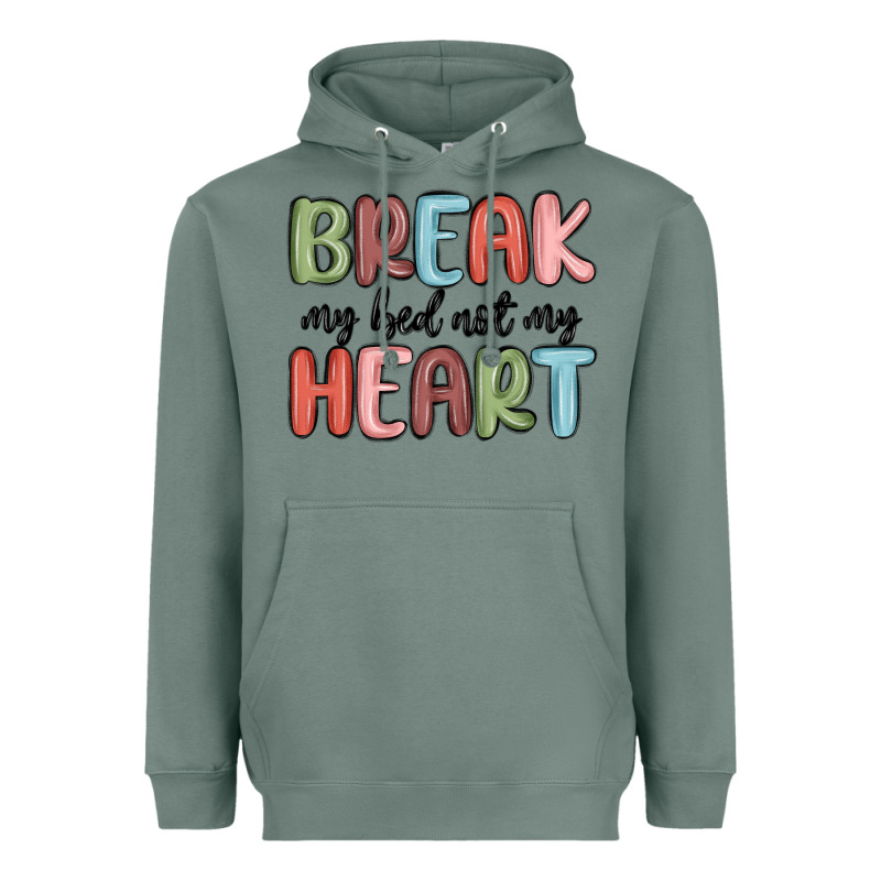 Break My Bed Not My Heart Heavyweight Hoodie by MaliasSmallBusiness | Teevron