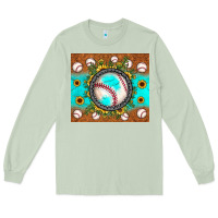 Matcha baseball turquoise sunflower Long Sleeve Tee - JahusDesignShop