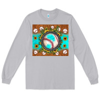 Moon Dust baseball turquoise sunflower Long Sleeve Tee - JahusDesignShop