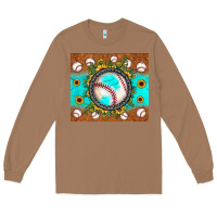 Toasted Coconut baseball turquoise sunflower Long Sleeve Tee - JahusDesignShop