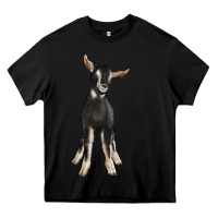 Black Hand Drawn Baby Alpine Goat Heavy Core Tee - LillyAllenDesigns