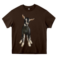 Chocolate Brown Hand Drawn Baby Alpine Goat Heavy Core Tee - LillyAllenDesigns