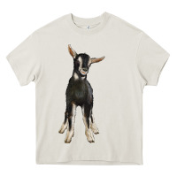 Cream Hand Drawn Baby Alpine Goat Heavy Core Tee - LillyAllenDesigns