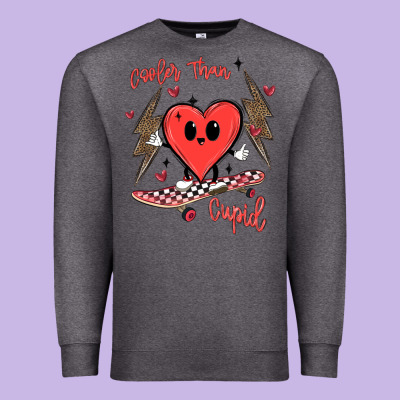 Cooler Than Cupid Premium Sweatshirt Designed By Maliassmallbusiness