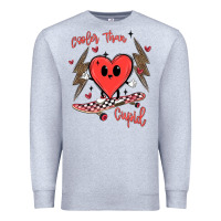 Heather Grey cooler than cupid Premium Sweatshirt - MaliasSmallBusiness