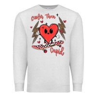 Oatmeal Heather cooler than cupid Premium Sweatshirt - MaliasSmallBusiness