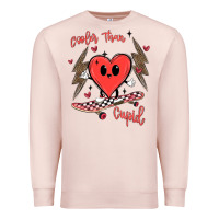 Pale Pink cooler than cupid Premium Sweatshirt - MaliasSmallBusiness