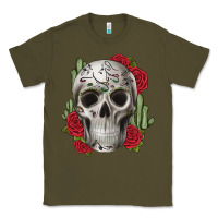 Army Green skull cactus Classic Tee - JahusDesignShop