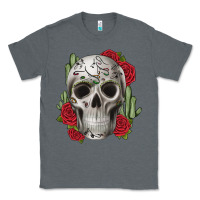 Charcoal Heather skull cactus Classic Tee - JahusDesignShop