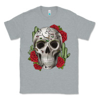 Heather Grey skull cactus Classic Tee - JahusDesignShop