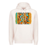 Pale Pink fall pumpkin brushstroke Premium Hoodie - BundleAndBundleShop