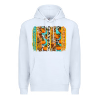 White fall pumpkin brushstroke Premium Hoodie - BundleAndBundleShop