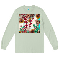 Matcha baseball leopard turquoise cactus sunflower Long Sleeve Tee - JahusDesignShop