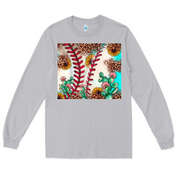 Moon Dust baseball leopard turquoise cactus sunflower Long Sleeve Tee - JahusDesignShop